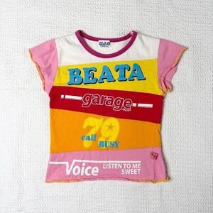 KLC rainbow patchwork graphic baby tee